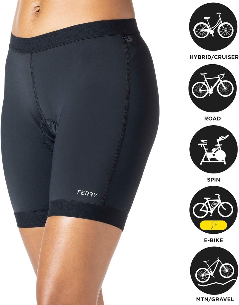 Terry Cycling Universal 5" Bike Liner Shorts for Womens Padded Cycling Shorts with Bike Chamois Bike Underwear Women - Image 3